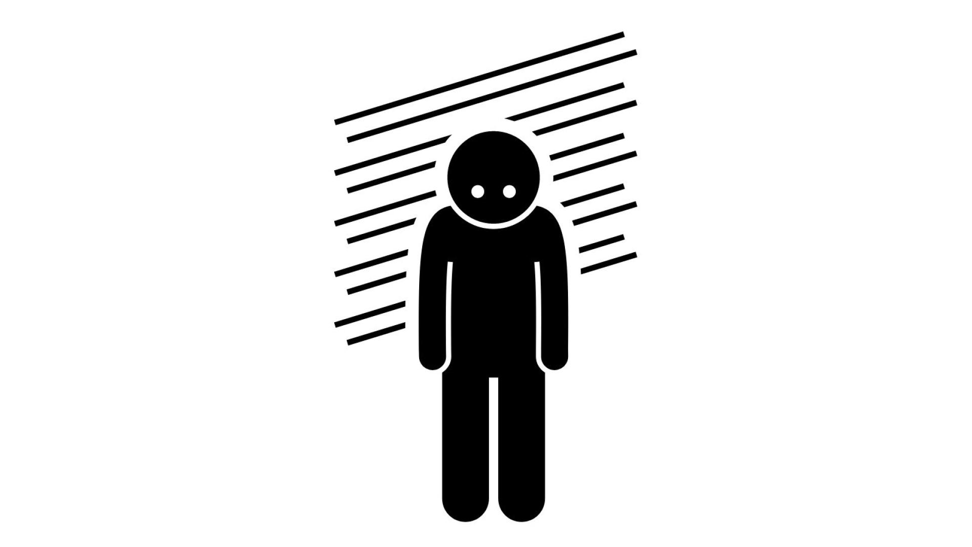 Graphic of person looking sad