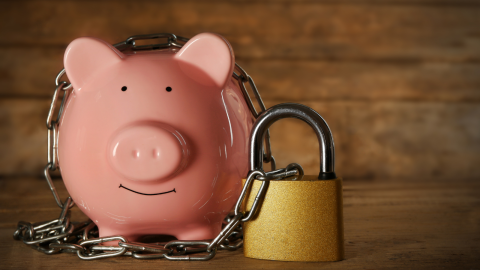 image of piggy bank with lock